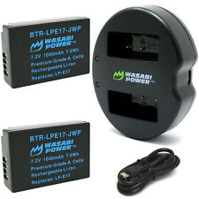 Wasabi Power Battery (2-Pack) and Dual Charger for Canon LP-E17