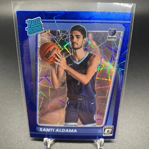 2021-22 Panini Donruss Optic #176 Santi Aldama Rated Rookie Blue Velocity Prizm - Picture 1 of 2