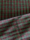 4+ yards FABRIC GREEN and RED Plaid apparel weight Dress Blouse etc for holiday