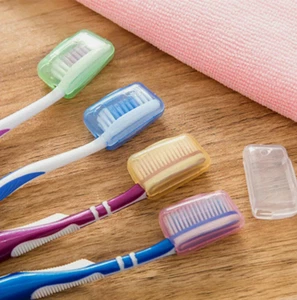 NEW 4 Pack Toothbrush Cover Protector Cap Travel Case Portable FREE SHIP - Picture 1 of 4