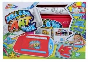 Grafix Roll & Go Portable Art Desk Kids Activity Kit School Holiday Colouring - Picture 1 of 3