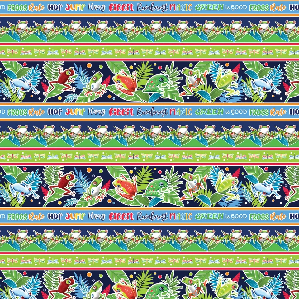 Rainforest Glow Stripe Brilla en la oscuridad es de aprox. 43" de ancho por y Foto 1 de 4