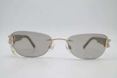 Occhiali Da Sole DANIEL SWAROVSKI S567 Placcato Oro Verde Senza Montatura Nuovi - Immagine 1 di 4