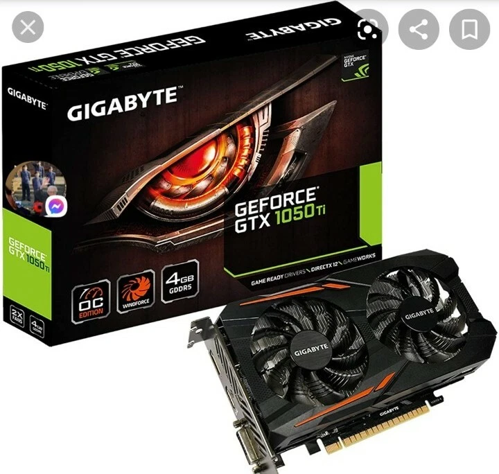 Gigabyte geforce gtx 1050 ti 4 gb - Image 1 of 1