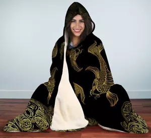 Pisces Zodiac Hooded Blanket For Children And Adults - Fish Lover Throw Blanket - Picture 1 of 11