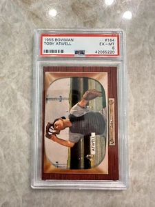 1955 Bowman Toby Atwell Pittsburgh Pirates #164 MLB Baseball Card PSA 6 EX-MT - Picture 1 of 4
