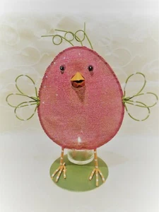 Celebrating Home/Home Interiors Pink Easter Chick Tea Light - Picture 1 of 4