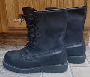 Bates Sz 7.5 W 9W US Goretex Best Defense Vibram Military Boots Black Steel Toe - Picture 1 of 9