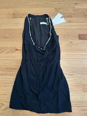 Mini Vestido Dion Lee Capucha Circular Tachonado Negro Talla 4 NUEVO CON ETIQUETAS NUEVO Foto 1 de 4