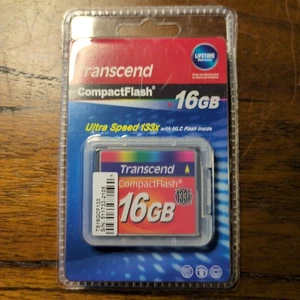 TRANSCEND COMPACT FLASH 16GB 133x 16 GB CF MEMORY CARD-*BRAND NEW*- - Picture 1 of 5