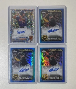 Lot Of (4) Bowman Chrome 1st Endy Rodriguez Rookie RC AUTO's Refractor /299 /150 - Picture 1 of 2