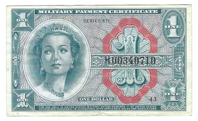 Military Payment Certificate Replacement Note Series 611 Higher Grade $1 Note - Image 1 of 2