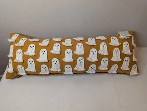 NEU Indigo Halloween Geist Kissen 26x10 senfgelb lang rechteckig Kissen - Bild 1 von 6
