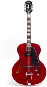 GROTE RED JAZZ ELECTRIC HOLLOWBODY-THINK EPIPHONE CENTURY gorgeous ZERO FREIGHT  - Picture 1 of 12