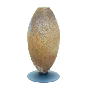 Century Exclusive Made By Glass Work Master Art Glass Vase Recycle Glass Blue - Picture 1 of 6