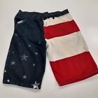 Qruel Denim Jeans Shorts Herren Größe 40 USA Flagge patriotisch 4. Juli 