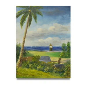 NY Art - Florida Beachfront Landscape 12x16 Original Oil Painting on Canvas! - Picture 1 of 3