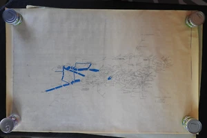(6) 1970's Conrail Systems Railroad Employee Engineer Drawing Maps 47"x31" - Picture 1 of 19