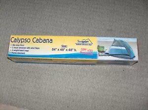 Texsport Calypso Cabana/Beach Sun Tent UPF+50 84 x 48 x 48 Zip Up Windows #01831 - Picture 1 of 3