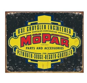 Letrero de metal Mopar estilo vintage Chrysler Plymouth Dodge Desoto - Imagen 1 de 3