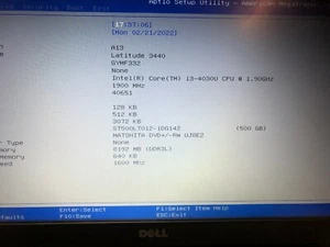 Dell Latitude 3440 INTEL i3-4010u 1.7GHz 8GB 500GB HD 14" LAPTOP - Picture 1 of 4