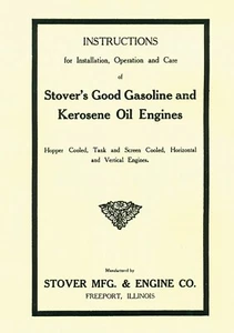 Stover's Gas and Kerosene Engine Instruction Book (please read description) - Picture 1 of 3