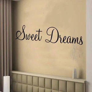 SWEET DREAMS wall art sticker bedroom decor large - Picture 1 of 18