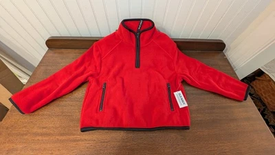 '94 Sudadera Unisex Media Cremallera Microfleece para Niño Pequeño - Rojo - (XS) Foto 1 de 2