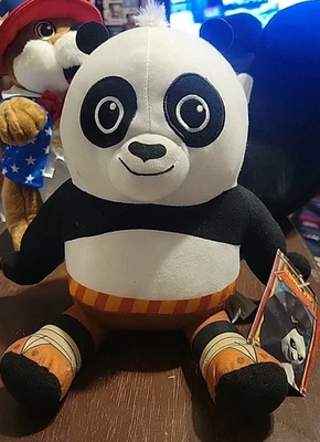 Dreamworks 9" Kung Fu Panda Oso de Peluche Cabeza Grande, RARO, NUEVO AUTÉNTICO CON ETIQUETA Foto 1 de 4