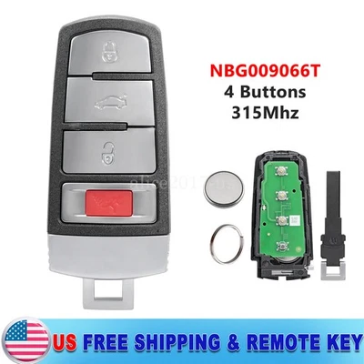 Mando a distancia inteligente para Volkswagen Passat 2006 2007 2008 2009 2010 2011 2012 Foto 1 de 4