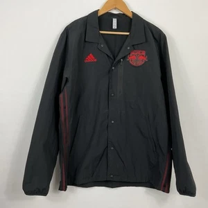 Adidas New York Red Bulls MLS Snap Front Jacket Men’s Size Large - Picture 1 of 8