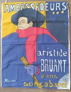 Vintage Henri De Toulouse-Lautrec Fabric Print Hand Towel - Picture 1 of 3