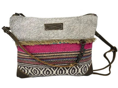 Bolso Bandolera Myra Cartera Lona Cuero Multi Estampado Cartera Foto 1 de 4