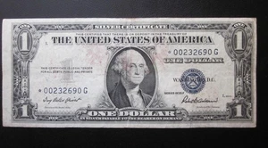 1935 F $1 *STAR* SILVER CERTIFICATE ONE DOLLAR BANKNOTE LOW SERIAL # *00232690 E - Picture 1 of 2