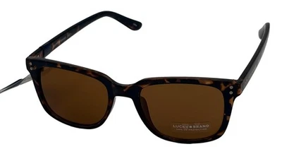 Gafas de sol rectangulares de plástico tortuga Lucky Brand para hombre, lentes marrones D941 Foto 1 de 4