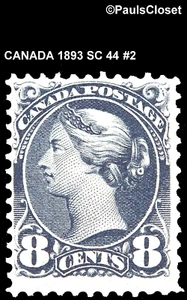 CANADA 1893 SC 44 QUEEN VICTORIA VIOLET BLK 8¢ MNH OG FINE - Picture 1 of 2
