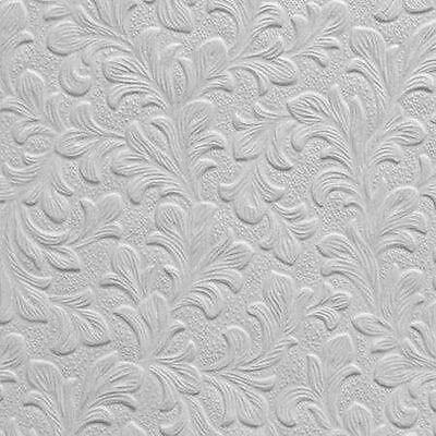 Papel pintado pintable de lujo Anaglypta texturizado vinilo en relieve Wilton RD314 Foto 1 de 2