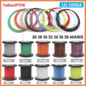 PTFE Cable Wire 26 28 30 32 34 36 38 40AWG Flexible Tinned Copper Cable UL10064 - Picture 1 of 18