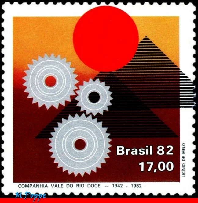 1799 BRASIL 1982 VALE DO RIO DOCE, MINING CO, INDUSTRIA, MI# 1899 RHM C-1259 MNH  Foto 1 de 2