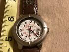 Benrus Men PIM235 Watch - White Face & Brown Leather & Cloth Band - New Battery