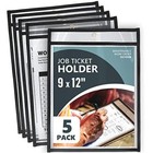 10 Pack Job Ticket Holders 9x12 - Work Order Plastic Sleeves  Assorted Sizes 