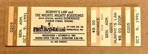 MURPHYS LAW/MIGHTY MIGHTY BOSSTONES VINTAGE 91 TICKET STUB 10/9/91 FIRST AVENUE - Picture 1 of 2