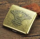 Antique Gold Harley Davidson Eagle Cigarette Case Business Credit Card Holder