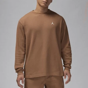 Air Jordan Essentials Thermal Long-Sleeve T-Shirt Brown Tan Men's Small S New LE - Picture 1 of 11