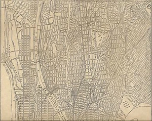 Manhattan Bronx NY 1908 Detailed Street Map - Picture 1 of 2