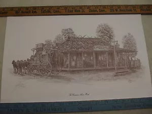EDIZIONE LIMITATA LAWRENCE PRINT THE CARRIER'S ARMS HOTEL MATITA FIRMATA 214/300 - Foto 1 di 5