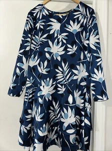 Maggy London Floral Print Shift Tiered Ruffle Mini Dress Size 12P - Picture 1 of 5