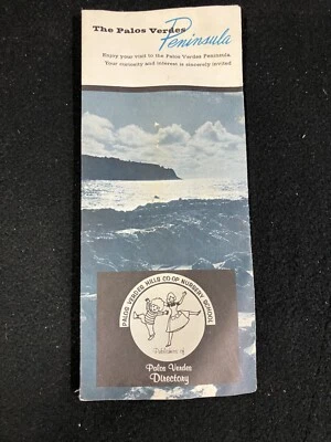 1960'S PALOS VERDES PENINSULA FOLDOUT MAP, SCENIC GUIDE & DIRECTORY - Image 1 of 4