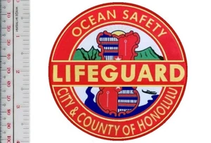 Surfen Hawaii Rettungsschwimmer Stadt & Grafschaft Honolulu Ozean Sicherheit Patch Vel Haken - Bild 1 von 1