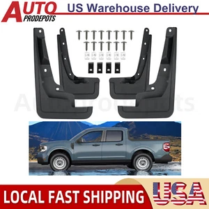 4pcs Front & Rear Molded Mud Flaps Splash Guards Fit For 2022-2023 Ford Maverick - Picture 1 of 10